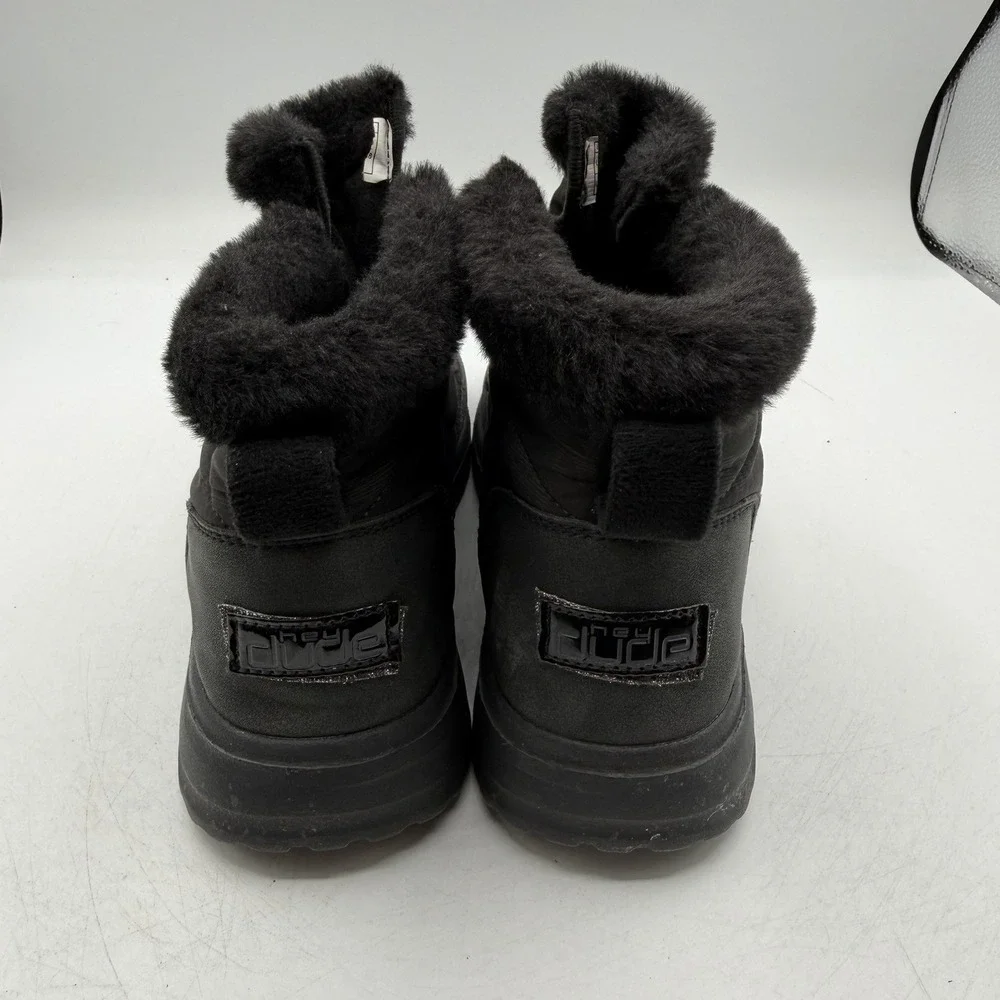 Hey Dude‎ Brandy Boots Womens Sz 7 Black Pull On Lined Ankle Booties